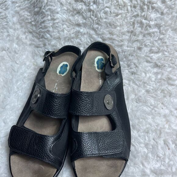 Dr. Comfort Lana Arch Support leather Black Adjustable Strap Sandals SZ9 - Picture 6 of 11